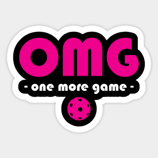 Pickleball One More Game black / pink Sticker